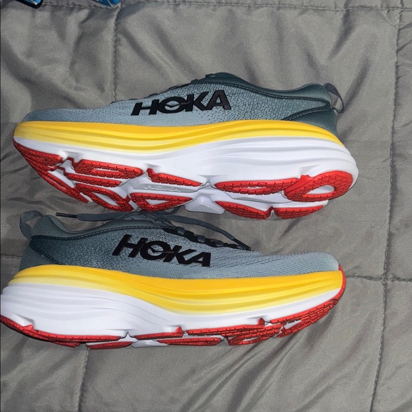 Hoka Teal and Yellow Athletic Shoes m Bondi 8 size 10d brandnew - Picture 3 of 6